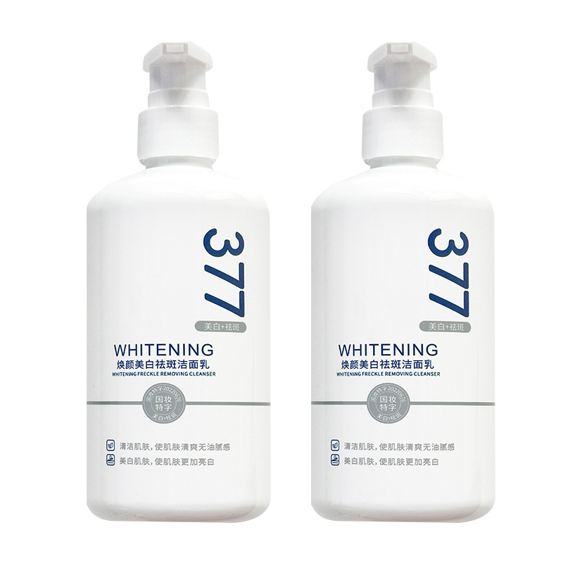 

377 Осветляющее очищающее молочко для осветления темных пятен, 300 мл AOFUXUE, 377 brightening spot-correcting facial cleanser 300ml x 2