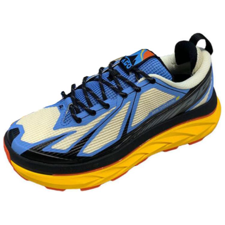 

Антиударные износостойкие низкие кроссовки для бега мужские синий черный желтый Anta