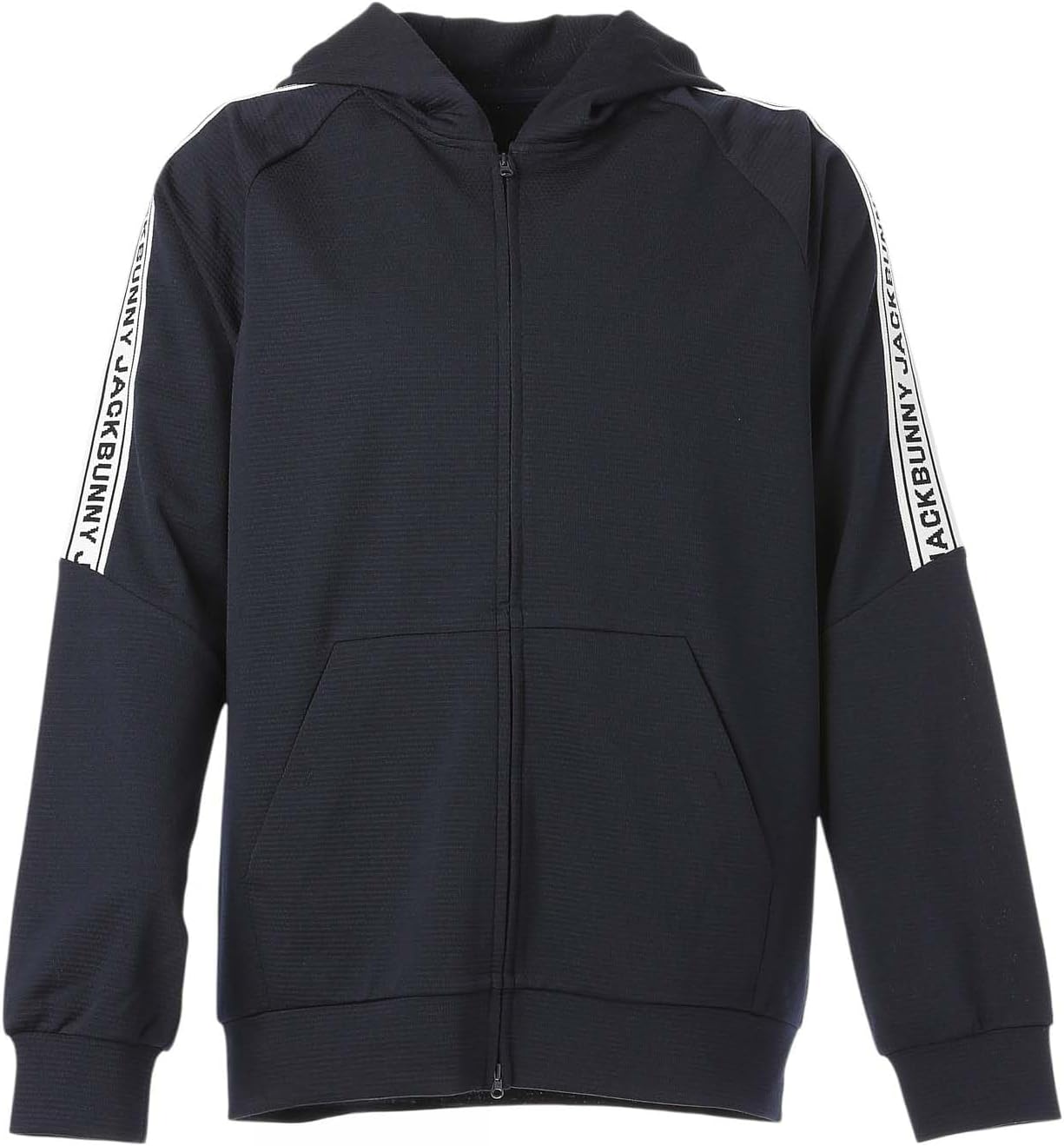 

Мужская толстовка с длинными рукавами и застежкой-молнией Jack Bunny 262-5162303 (окрашенная пряжа, логотип на плече, фирменная символика) / для гольфа, темно-синий