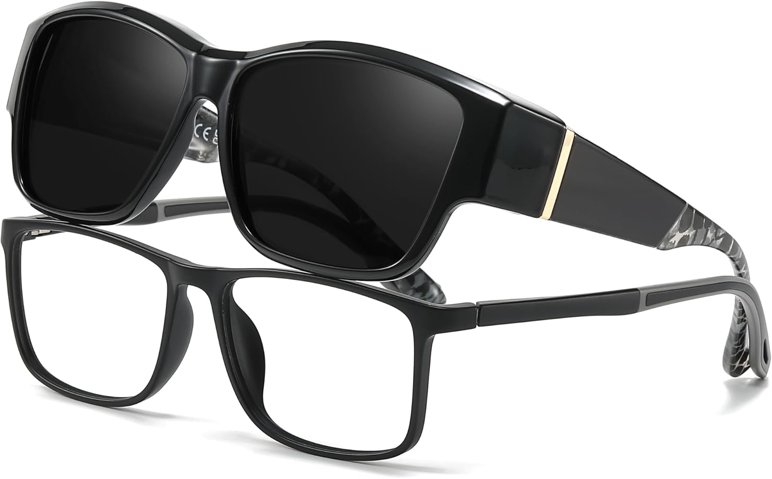 

Солнцезащитные очки Trysee для женщин, надеваемые поверх очков, с прямоугольной формой и стразами, обеспечивают защиту от УФ-излучения при вождении (TS4204), G02 Black Tortoise