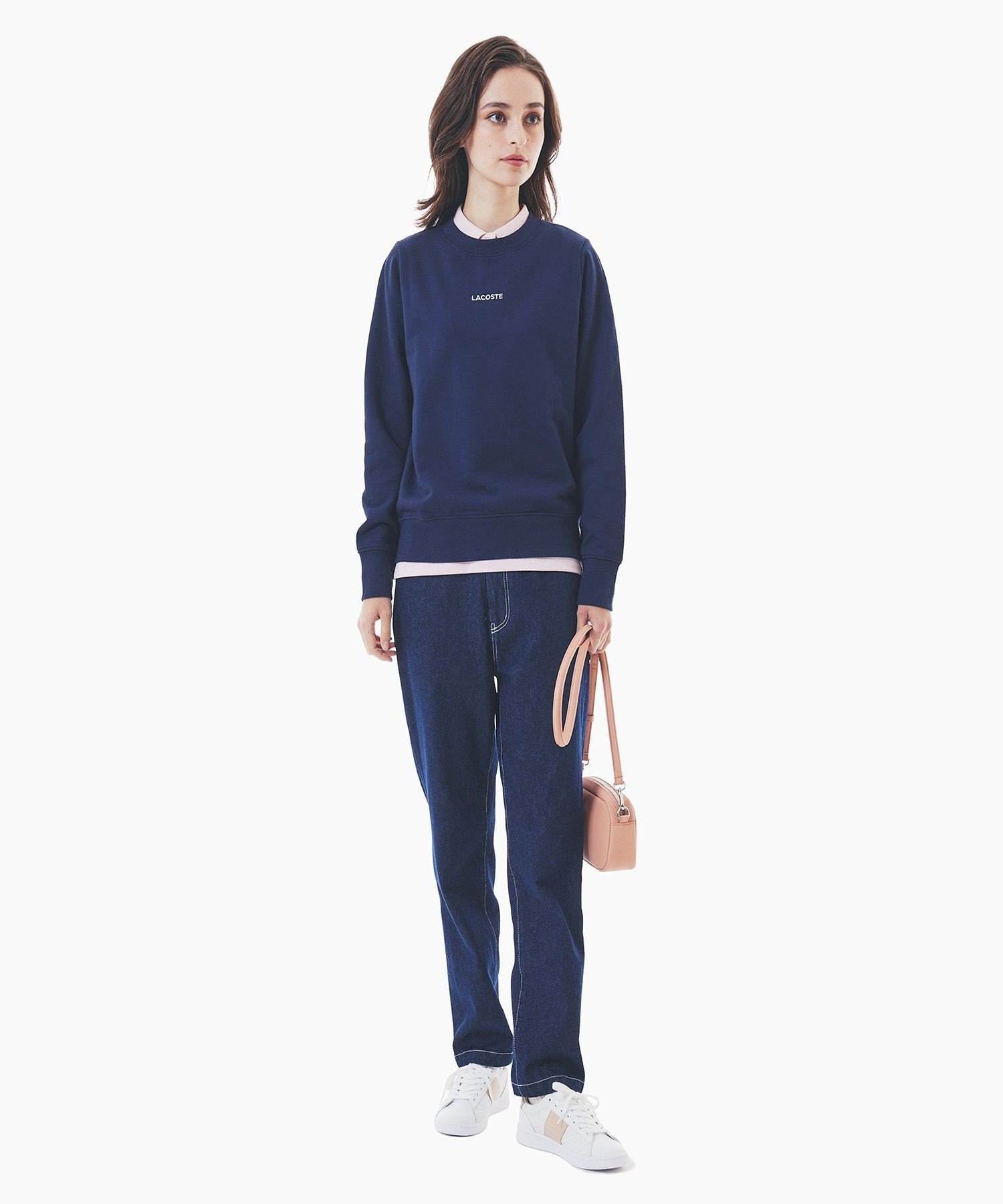 Толстовка LACOSTE с круглым вырезом и вышитым логотипом, Navy — фото 3