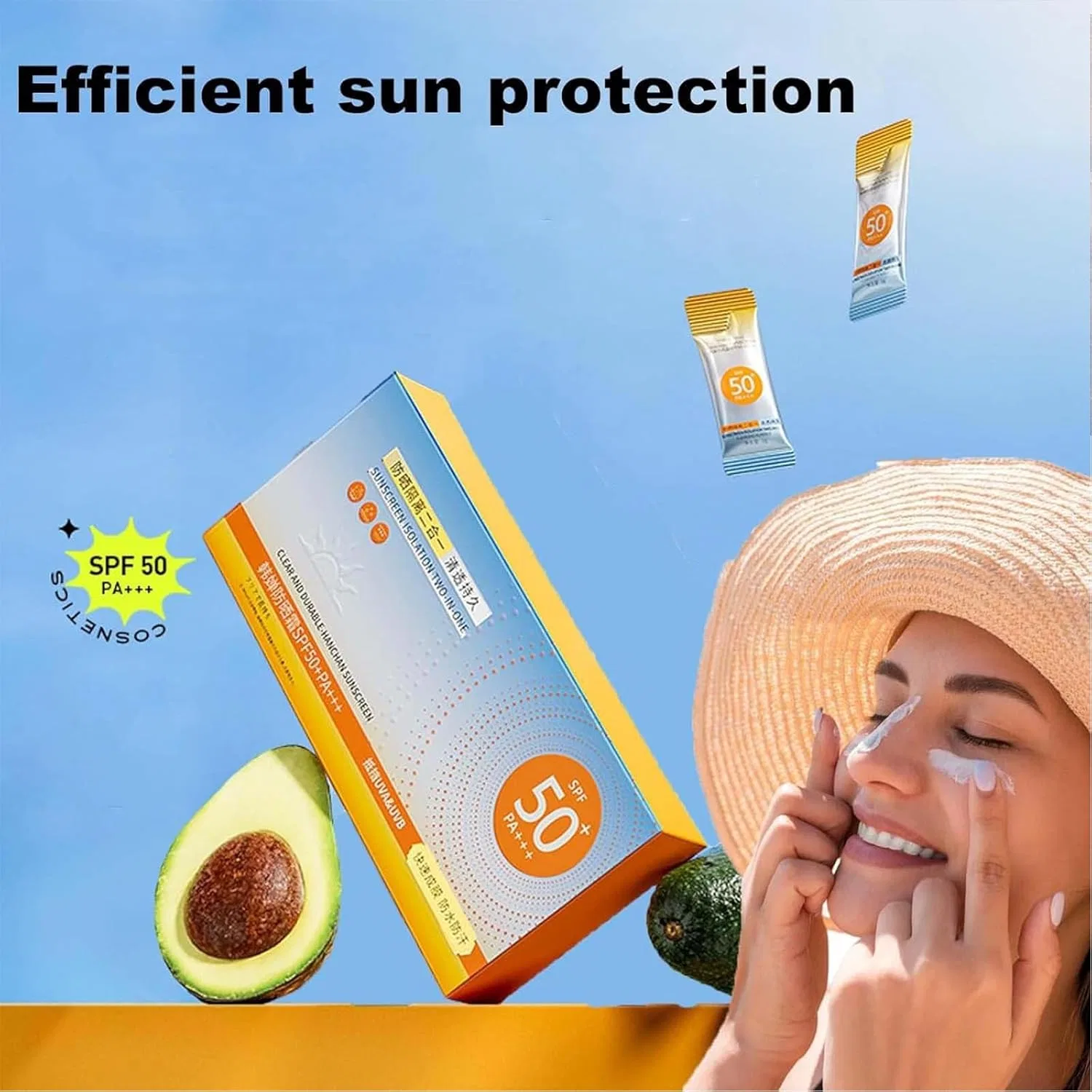 Набор из 50 мини-спреев для защиты от солнца SPF 50+ Generisch, 3 Boxes — фото 2