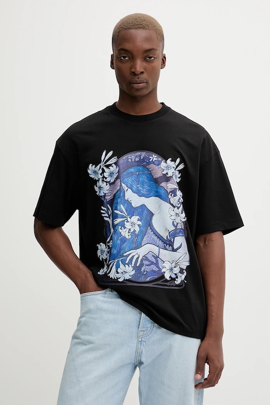 

Хлопковая футболка Hugo, черный