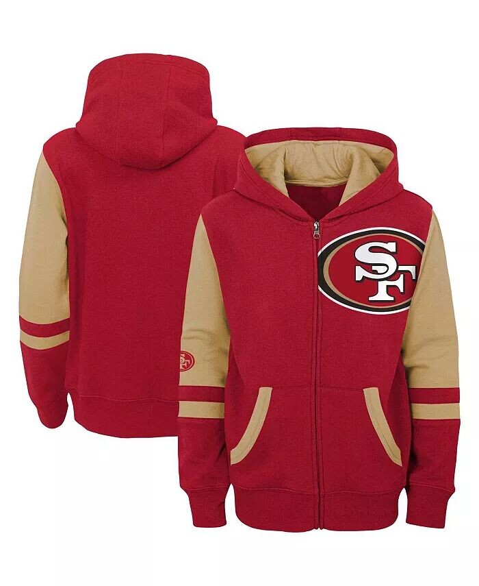 

Толстовка с молнией во всю длину с цветными блоками Big Boys Scarlet San Francisco 49ers Outerstuff, красный