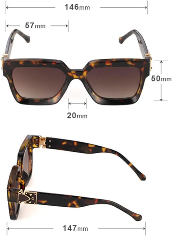 

Солнцезащитные очки квадратной формы с большой оправой для женщин и мужчин, модные очки для активного отдыха и вождения, защита от ультрафиолета UV400 WNCKSQ, A16