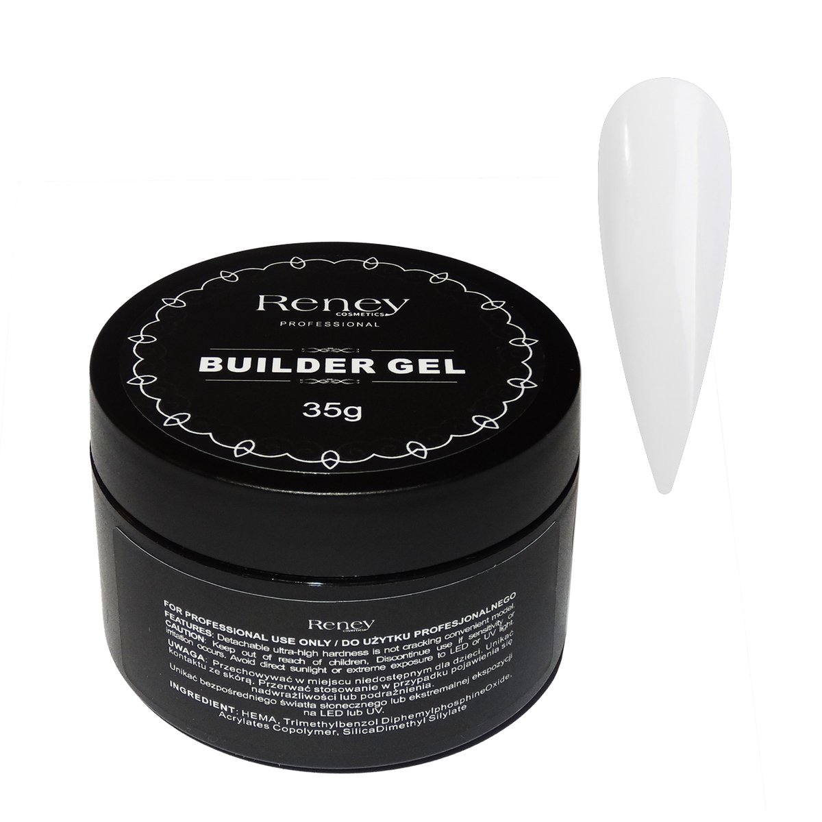 

Reney, Builder Gel, Builder Gel 5 White, 35 мл Reney Cosmetics