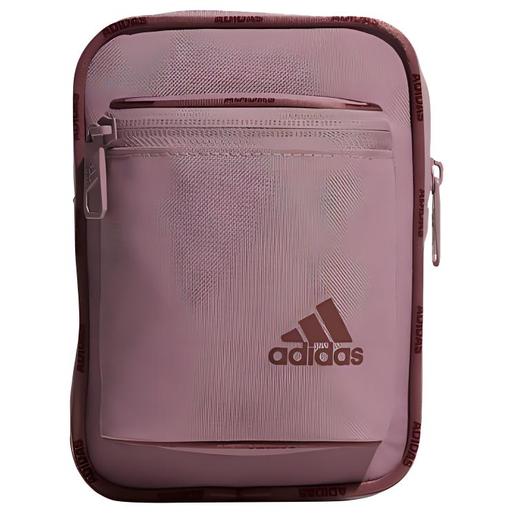 

Плечевая сумка Adidas из полиэстера через плечо унисекс фиолетово-розовая