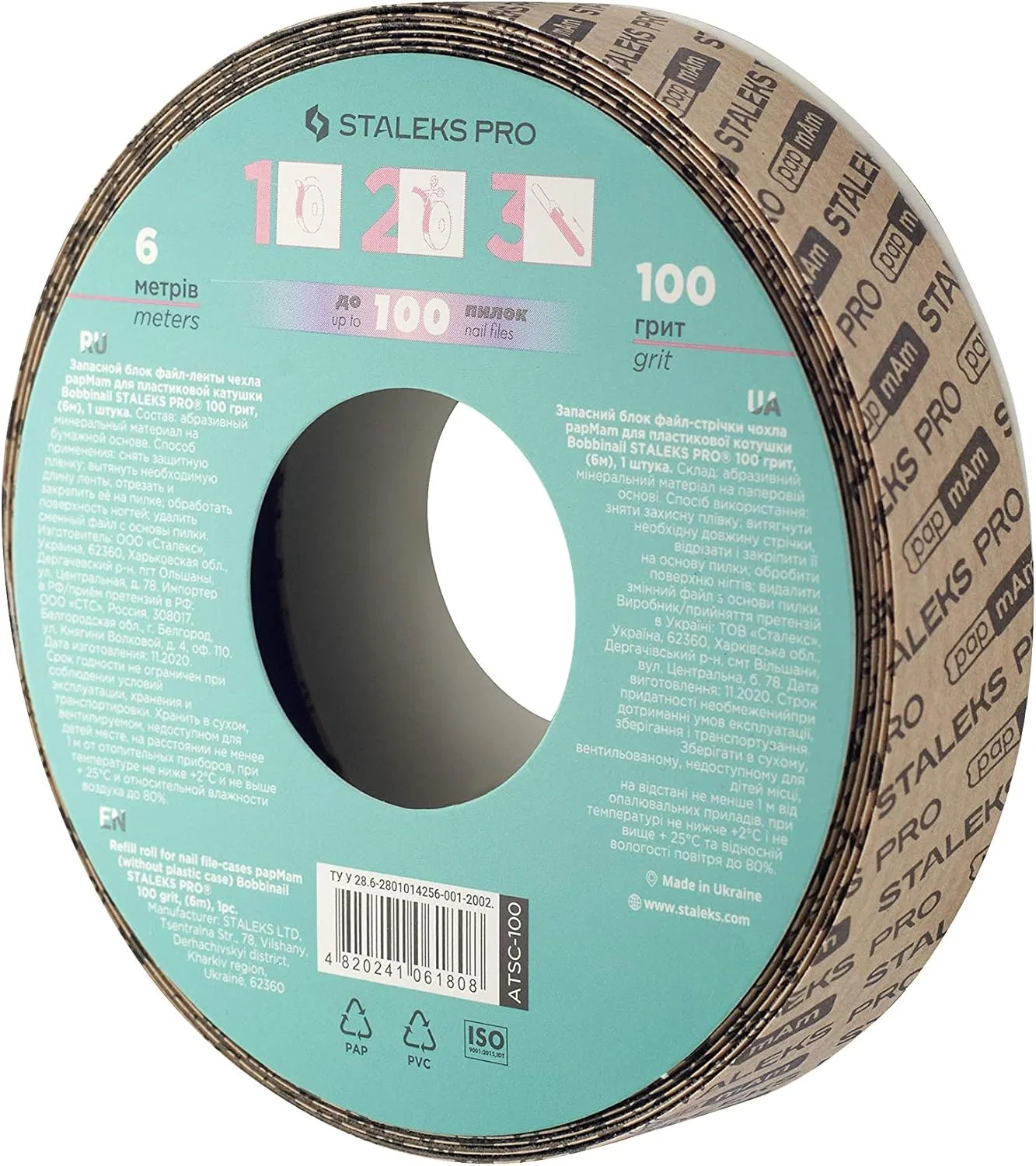 Сменный рулон STALEKS Pro Bobinail Donut, 100 грит Staleks