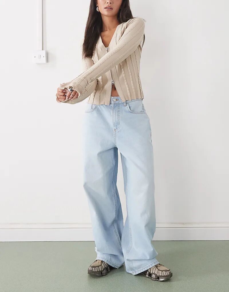 

Мешковатые джинсы Reclaimed Vintage с широкими штанинами светло-голубого цвета