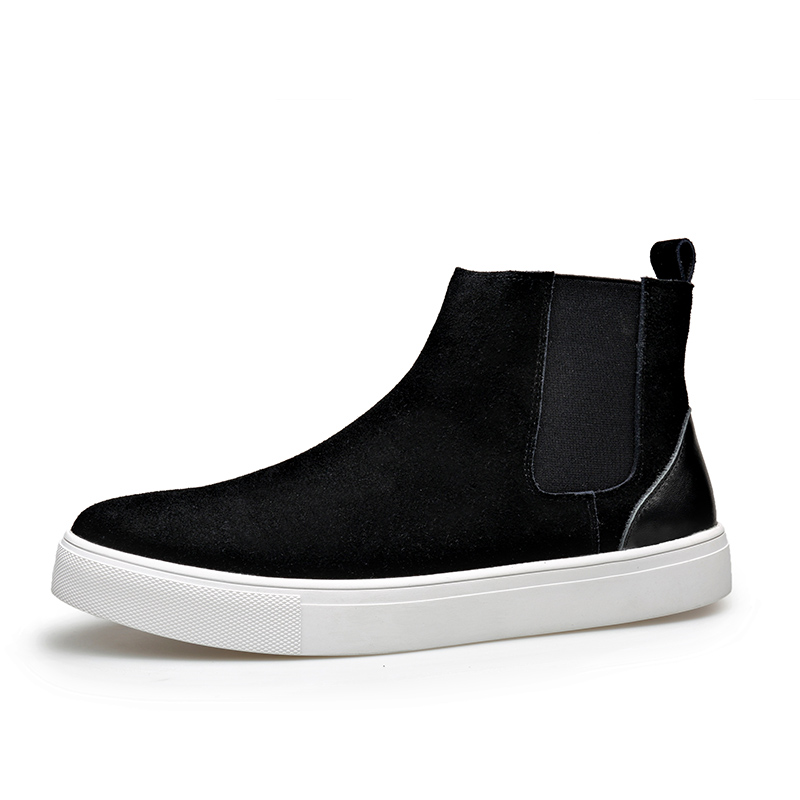 

Короткие мужские ботинки челси Romon, Black Upper White Sole