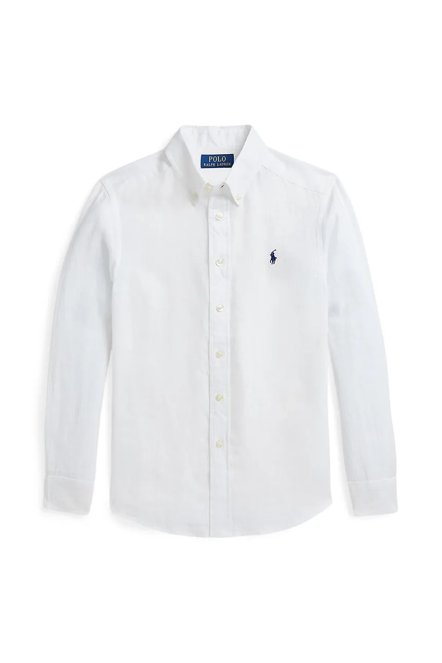 

Льняная рубашка для детей Polo Ralph Lauren, белый