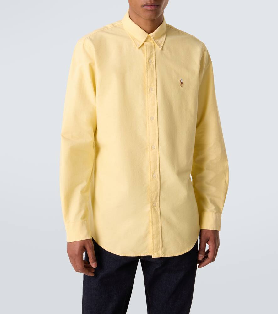 Хлопковая рубашка Polo Ralph Lauren, Yellow Oxford — фото 3