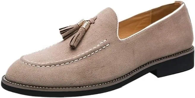 Лоферы кожаные, замшевые, Beige UOPYNE