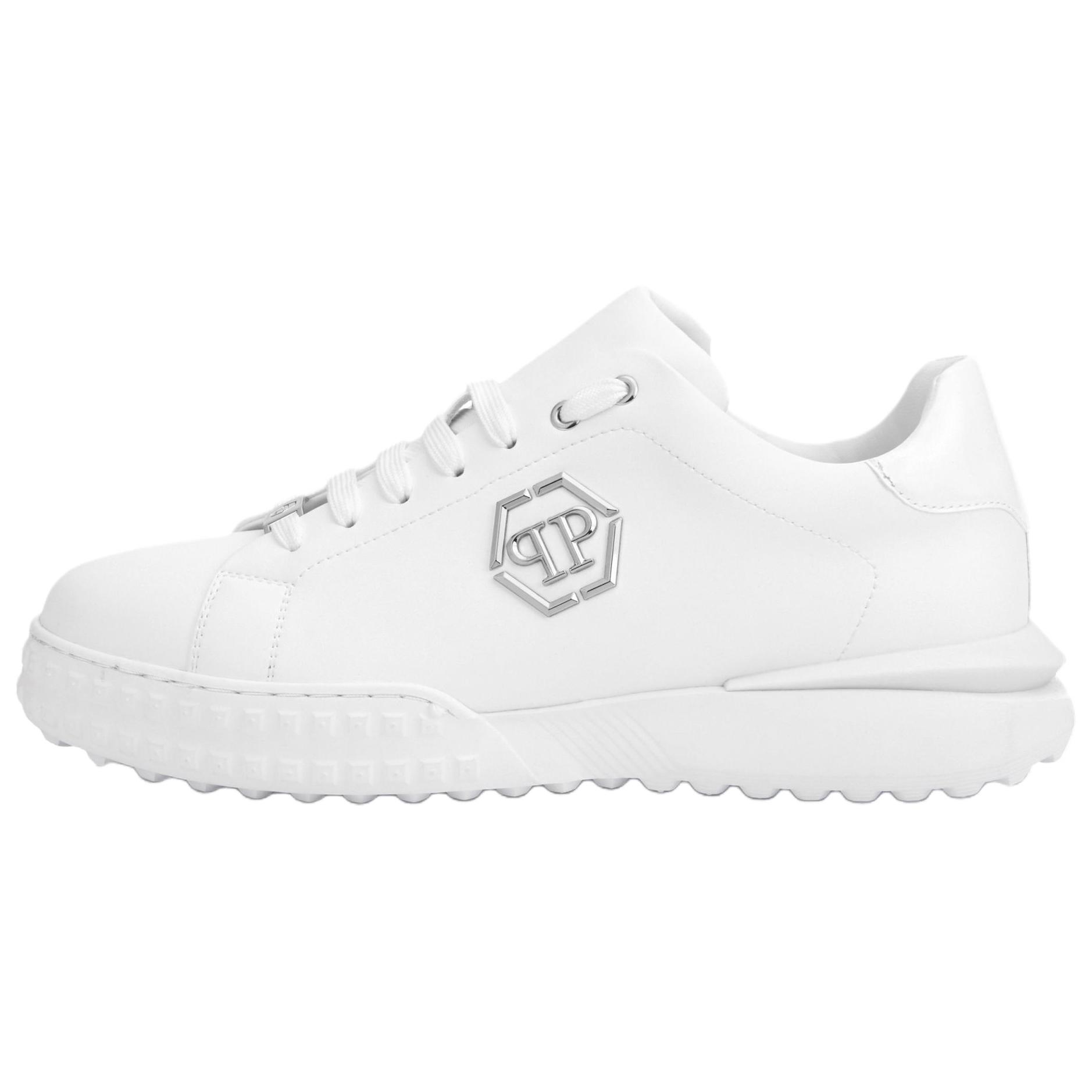 

Кроссовки Hexagon Cow Leather Low top Casual Unisex белые PHILIPP PLEIN