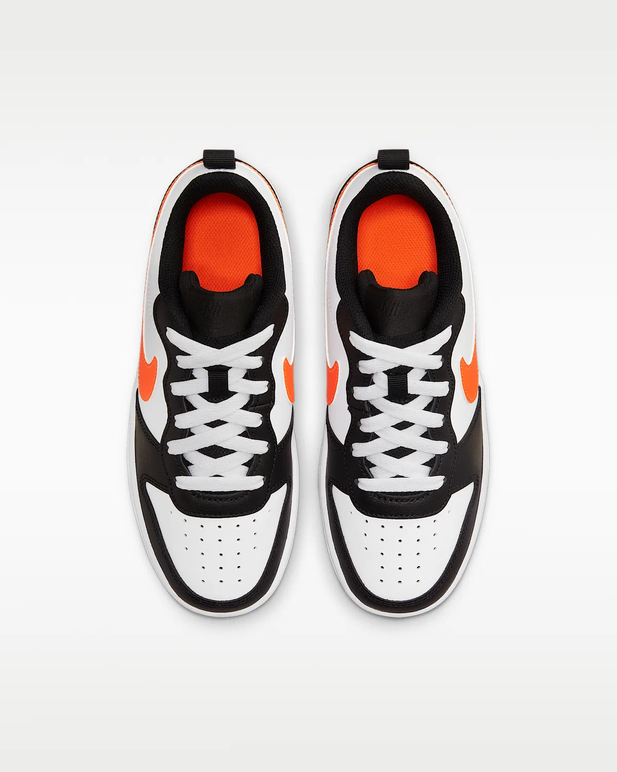 Кроссовки Nike Court Borough Low 2 для детей, White/Black/Dark Smoke Grey/Total Orange — фото 4