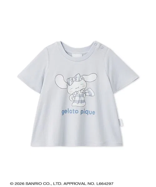 Футболка с принтом, GELATO PIQUE, BABY, светло-голубая