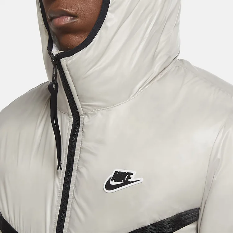Nike Пуховик зимний мужской stone white — фото 4