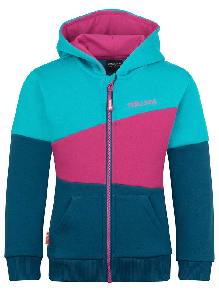 

Спортивная куртка Trollkids Alesund, цвет türkis/pink/blau
