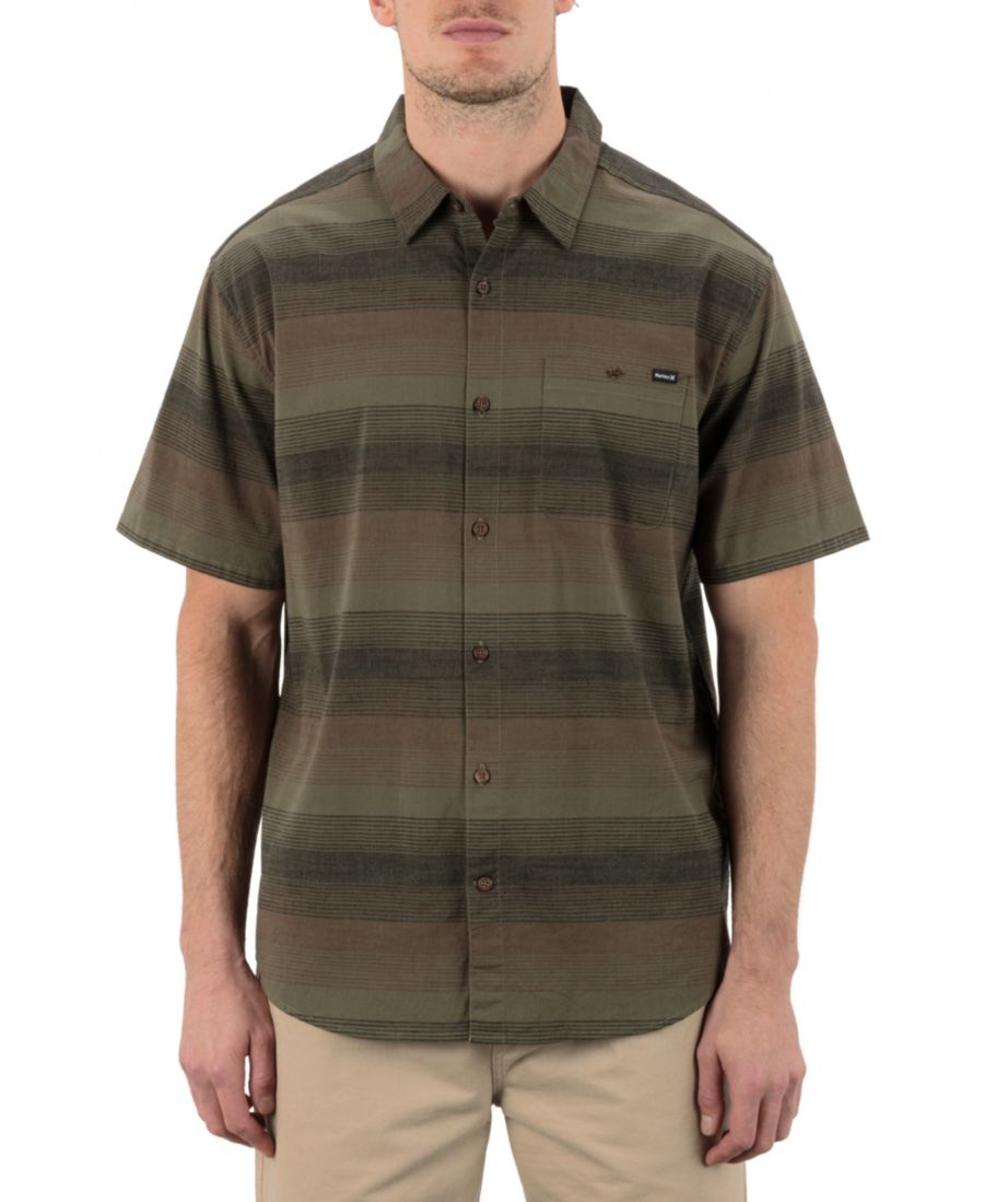 

Мужская рубашка с коротким рукавом Lido Stripe Hurley, Olive