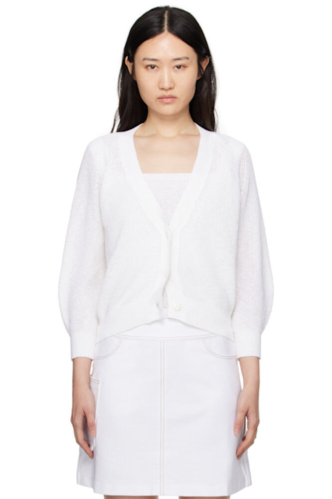 

Белый комплект из кардигана и майки Tenore MM by Max Mara