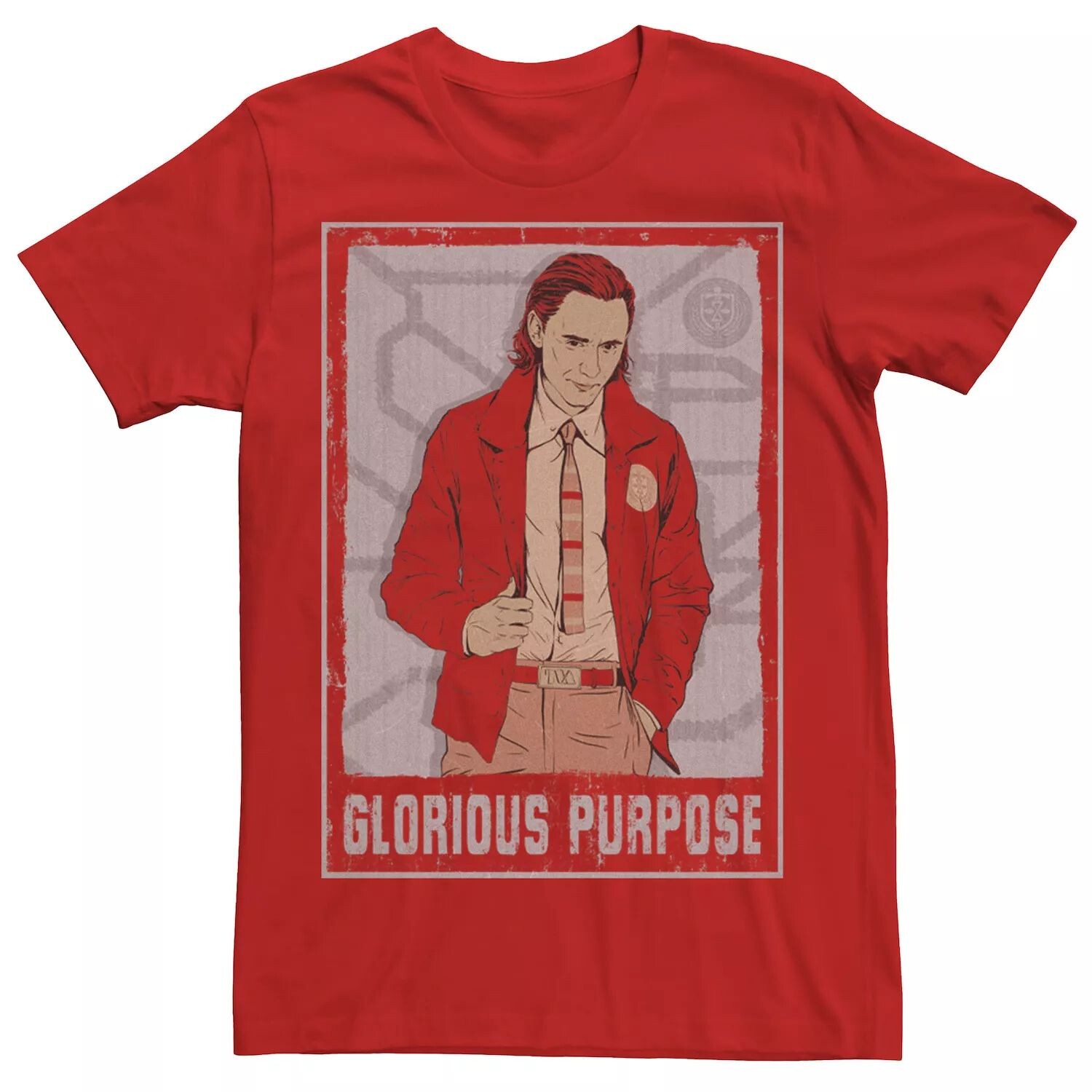 

Мужская футболка с плакатом Marvel Loki Glorious Purpose Licensed Character