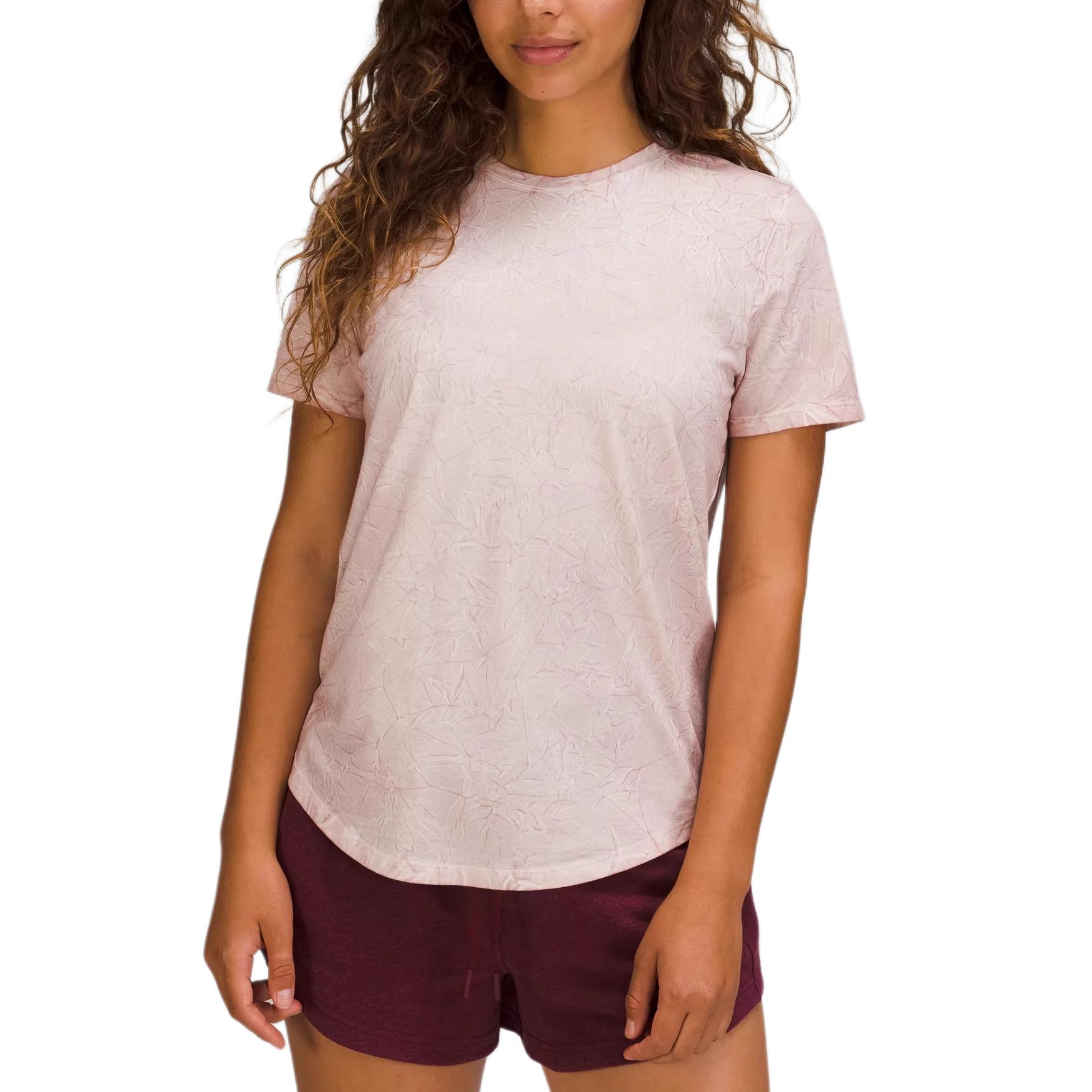 

Футболка Love Women's Crew Neck Moderate Straight Fit Lululemon, washed smoky topaz/mmtv