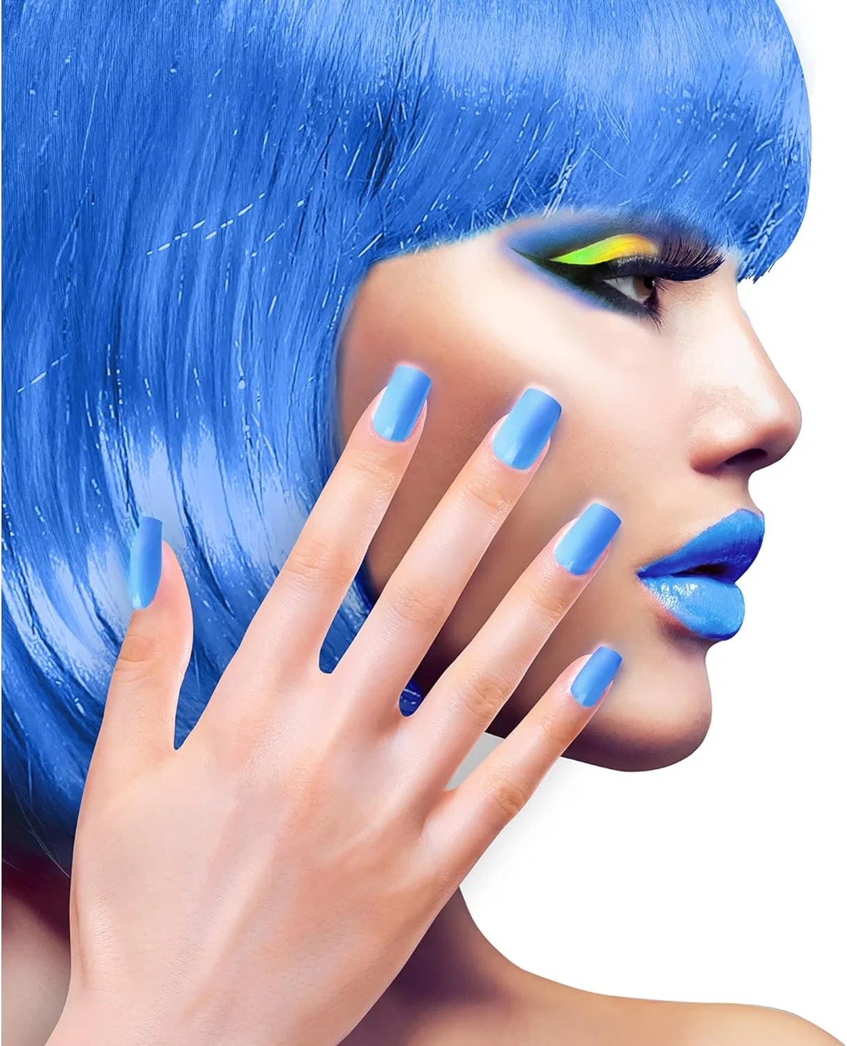 Набор самоклеящихся накладных ногтей Widmann W Widmann Milano Party Fashion, Neon Blue — фото 4