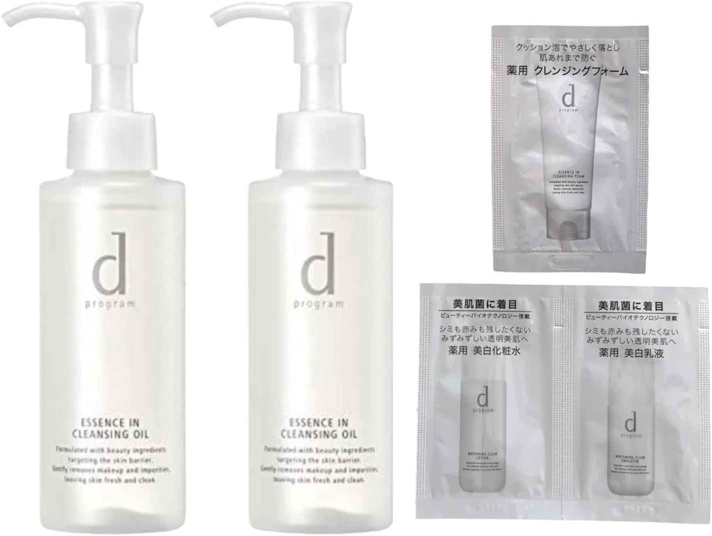 Набор Shiseido — Медицинское очищающее масло d Program Essence Ink Cleansing Oil, 120 мл, набор 2 шт