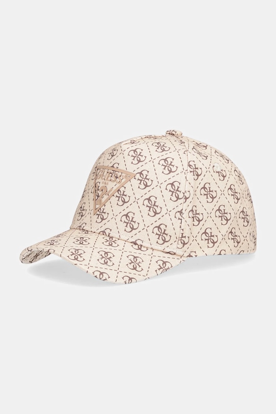

Детская хлопковая кепка с козырьком Guess, бежевый
