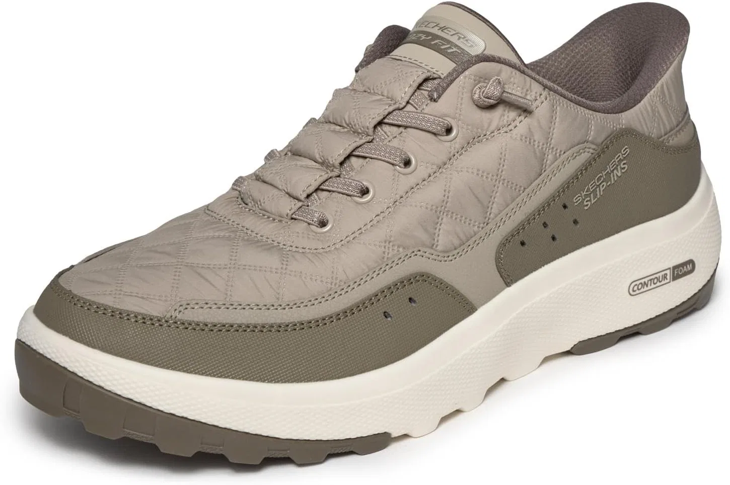 Мужские кроссовки Skechers Urban Explore Cosy Fit Hands Free Slip-in, Taupe Textile Synthetic Trim