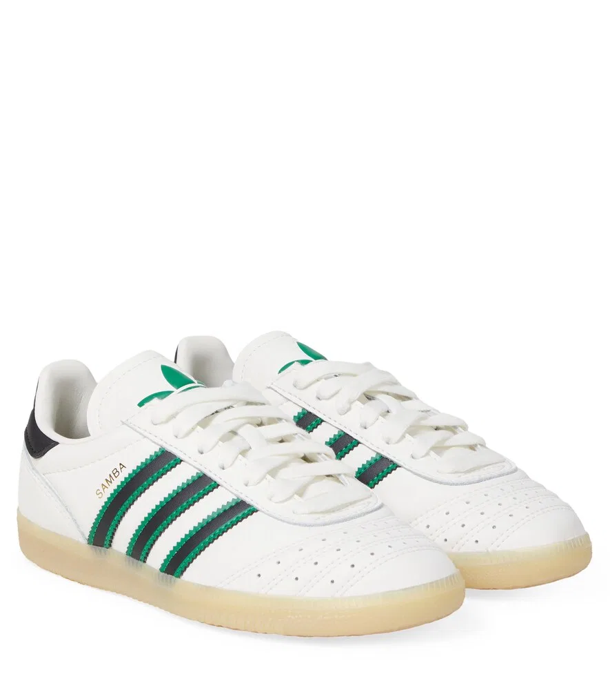 Кожаные кроссовки Samba Adidas Originals Kids, белый