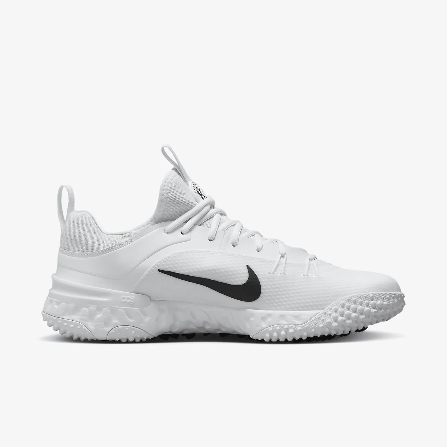 Мужские бутсы для ла кросса Nike Huarache 9 Elite Turf, белый/черный — фото 4