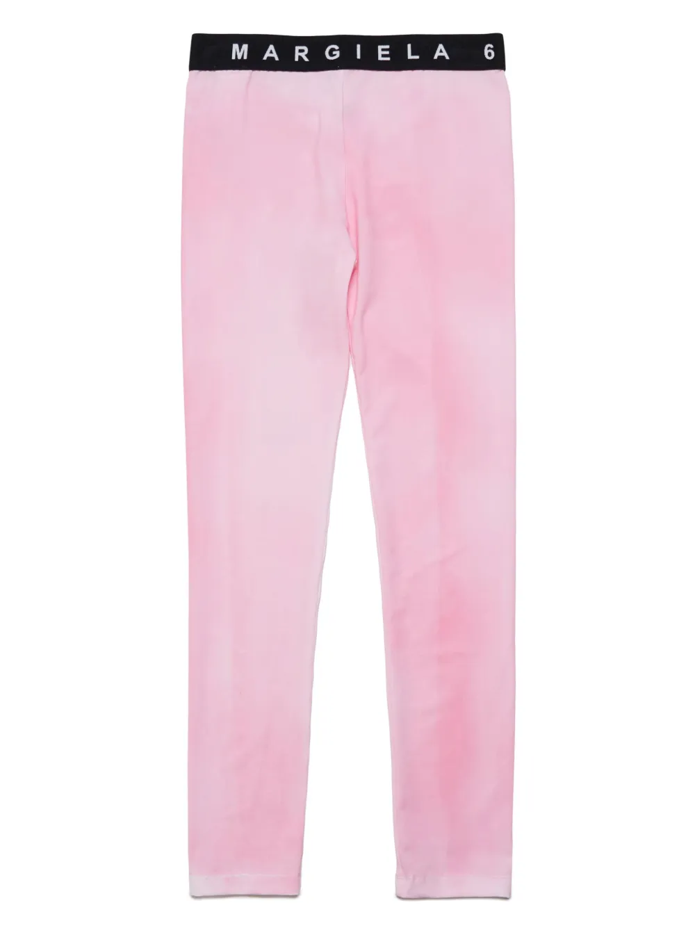 

Леггинсы с логотипом и принтом тай-дай MM6 Maison Margiela Kids, розовый