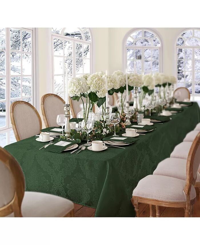 

Продолговатая скатерть Barcelona Damask, 60 x 144 дюйма Elrene, зеленый