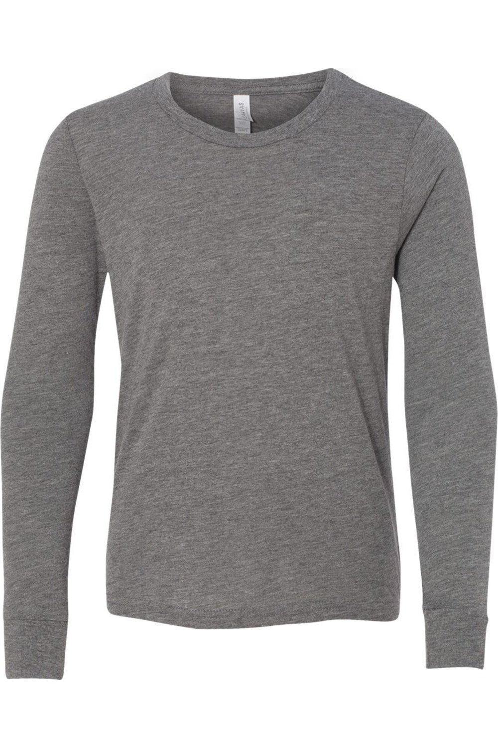 

Молодежная футболка с длинным рукавом BELLA + CANVAS, цвет grey triblend