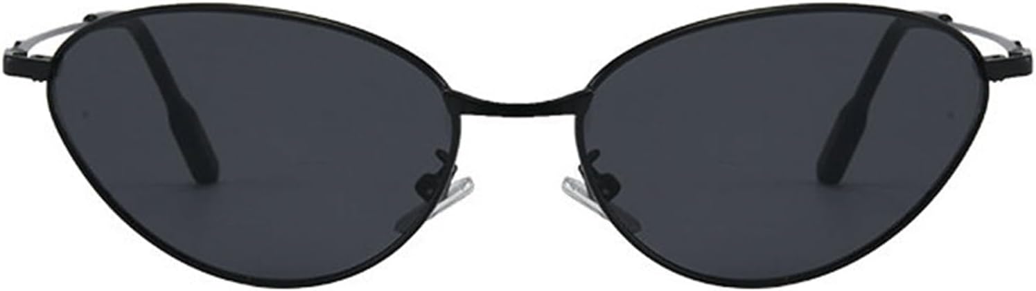 

Солнцезащитные очки в стиле ретро-винтаж, маленькие «кошачий глаз», для женщин и мужчин, узкая овальная металлическая оправа, модные оттенки, панк, серебристые солнцезащитные очки helena, C1