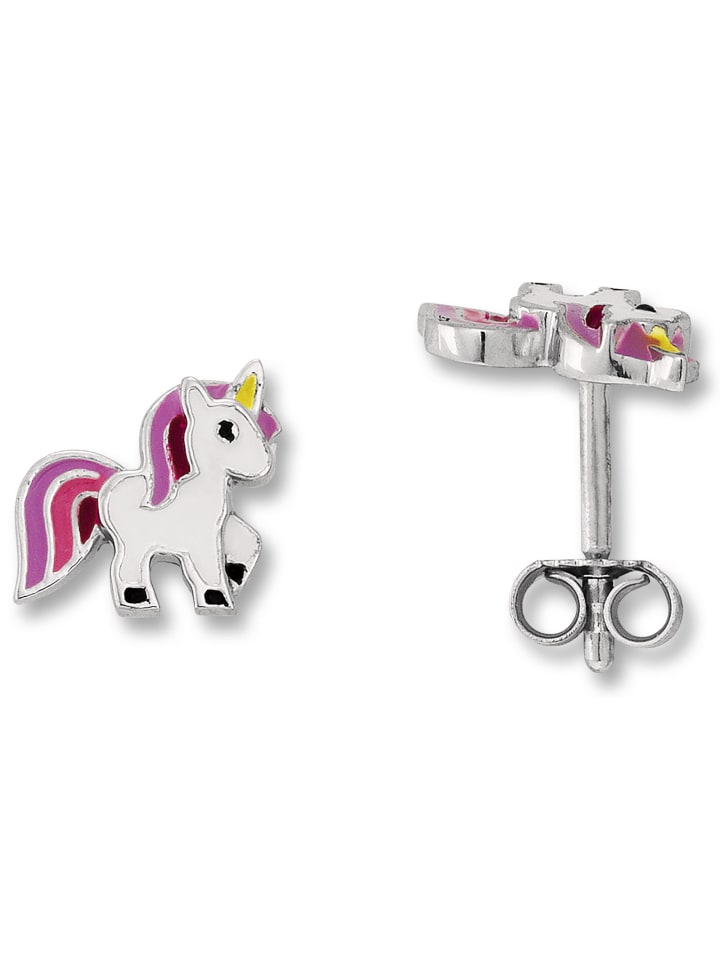 

ONE ELEMENT Серьги-гвоздики в виде единорога, изготовленные из серебра 925 пробы