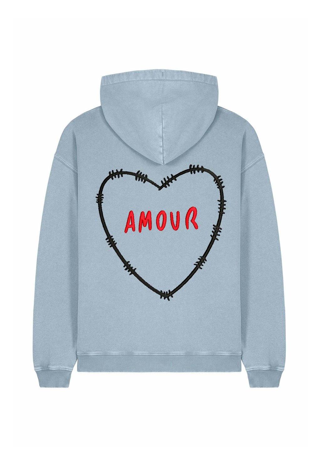 

Толстовка AMOURBROD BACK PRINT VINTAGE UNISEX HEAVYWEIGHT - Hoodie Mira Paris, светло-голубой