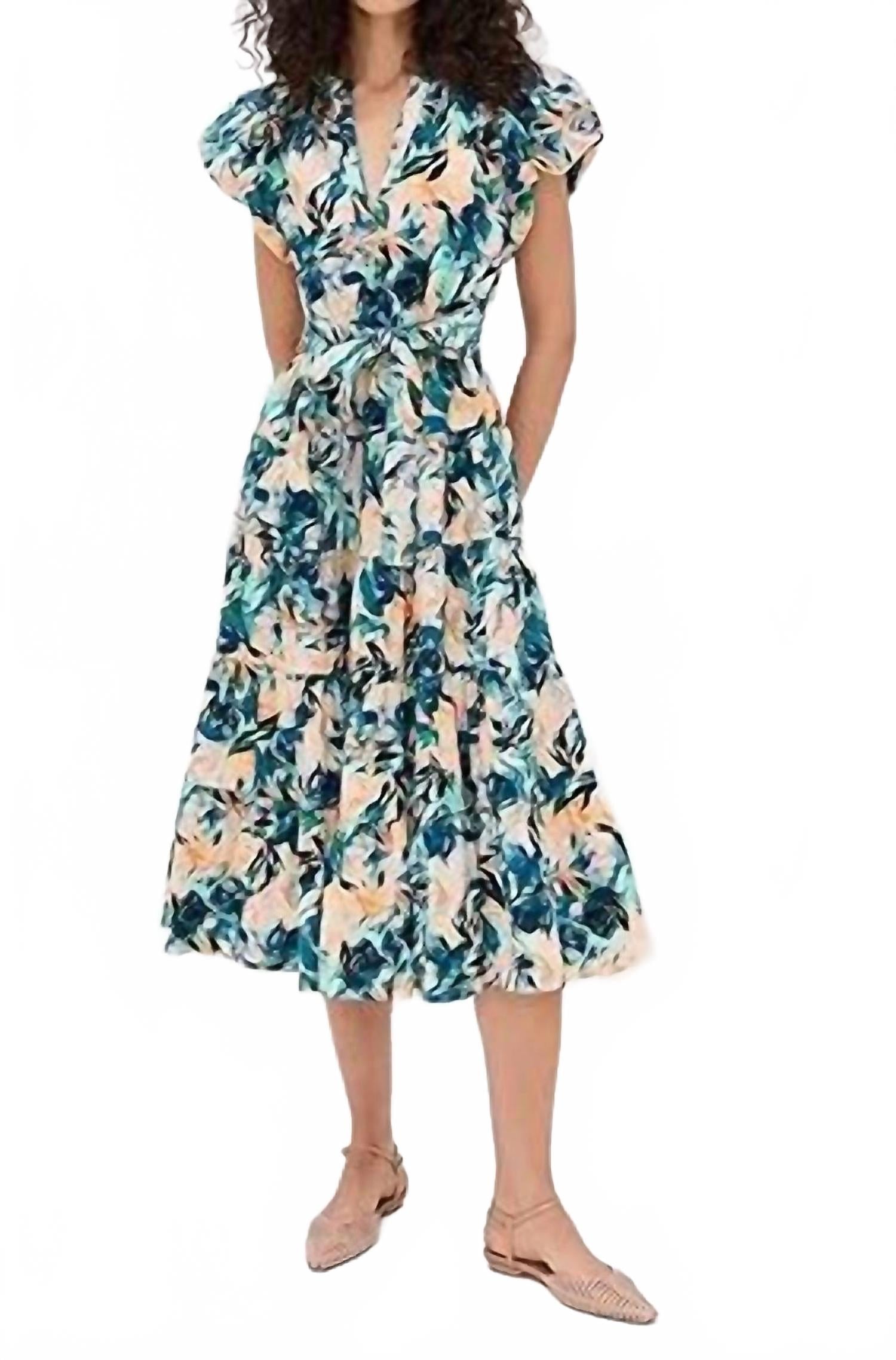 

Платье Ottilie миди в цвете дельфиниум Ulla Johnson, Delphinium
