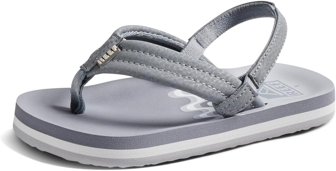 

Детские сандалии REEF для мальчиков, Kids Ahi, Little Kid (4-8 Years) Groovy Grey