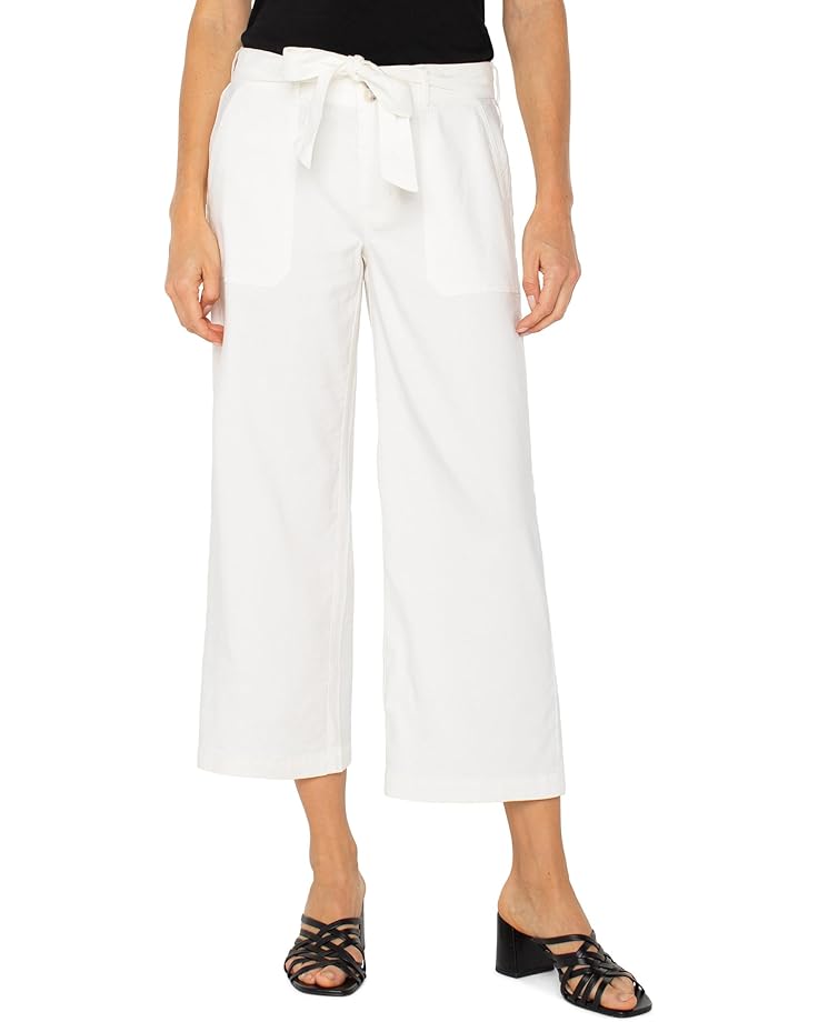 

Брюки Liverpool Los Angeles Belted Wide Leg Crop, белый