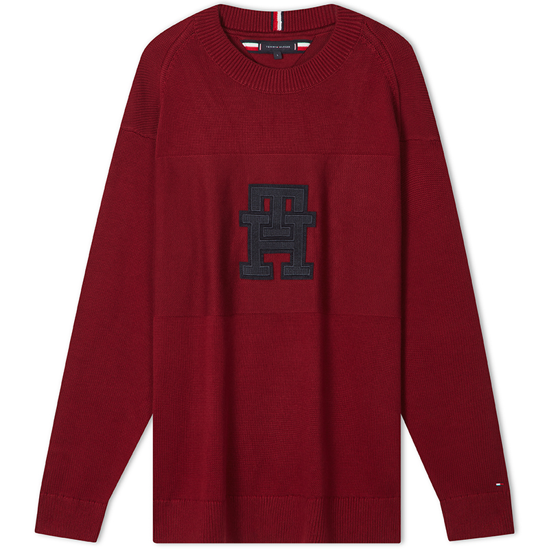 

Трикотаж Unisex Crew Neck Moderate Others Tommy Hilfiger, xjs carmine