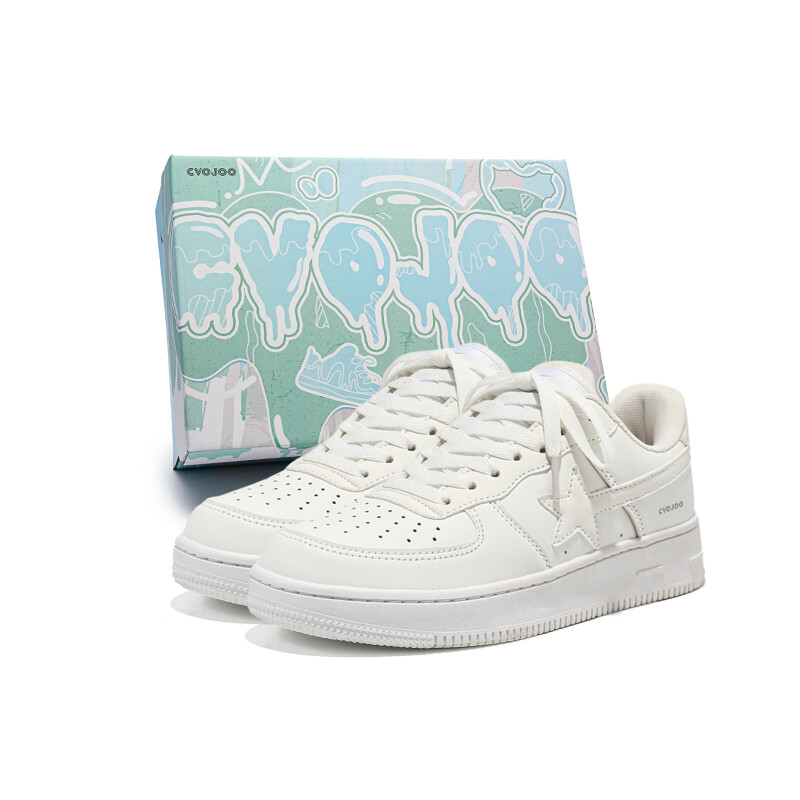 

Кроссовки CVOJOO Skateboarding Shoes Unisex Low-top White, белый