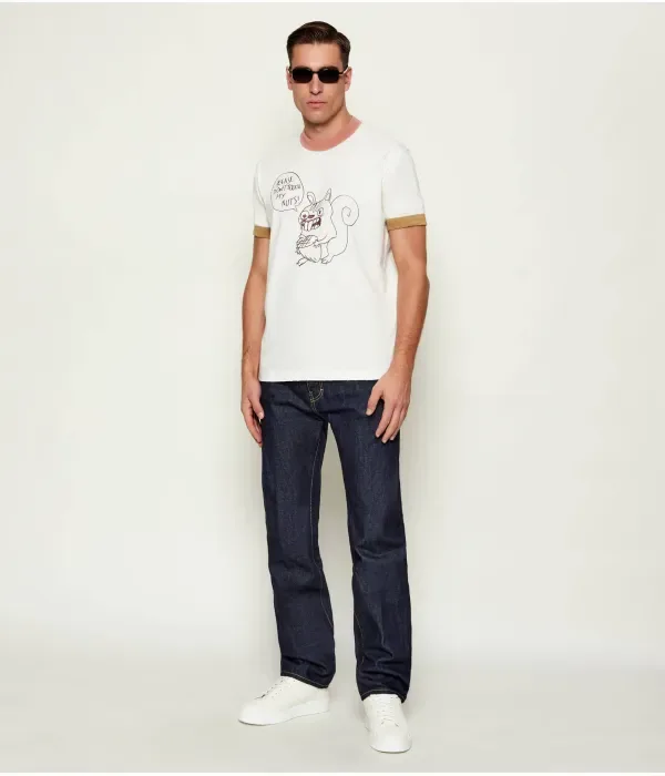 Футболка slim fit Dsquared2, экрю — фото 2