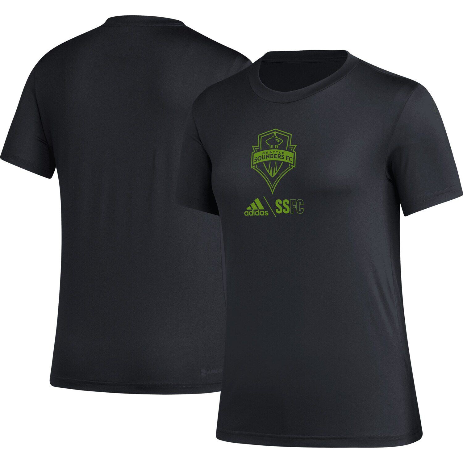 

Женская черная футболка adidas Seattle Sounders FC AEROREADY Club Icon adidas, Черный, Женская черная футболка adidas Seattle Sounders FC AEROREADY Club Icon adidas