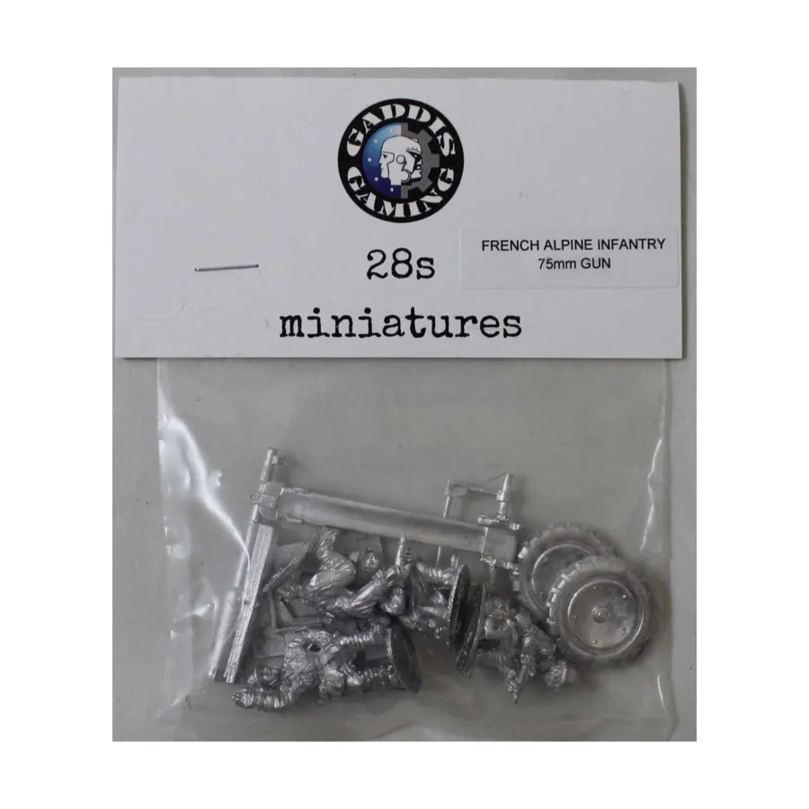 

75-мм пушка и расчет FRA Alpine, WWII Miniatures - France - Artillery (28mm)