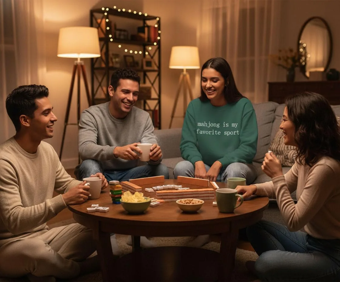 

Толстовка с принтом "Маджонг — мой любимый спорт", уютная Czbic