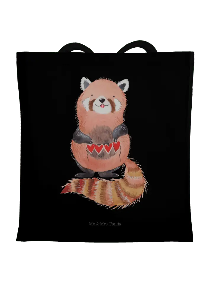 

Сумка для переноски Mr & Mrs Panda Roter Panda ohne Spruch, черный