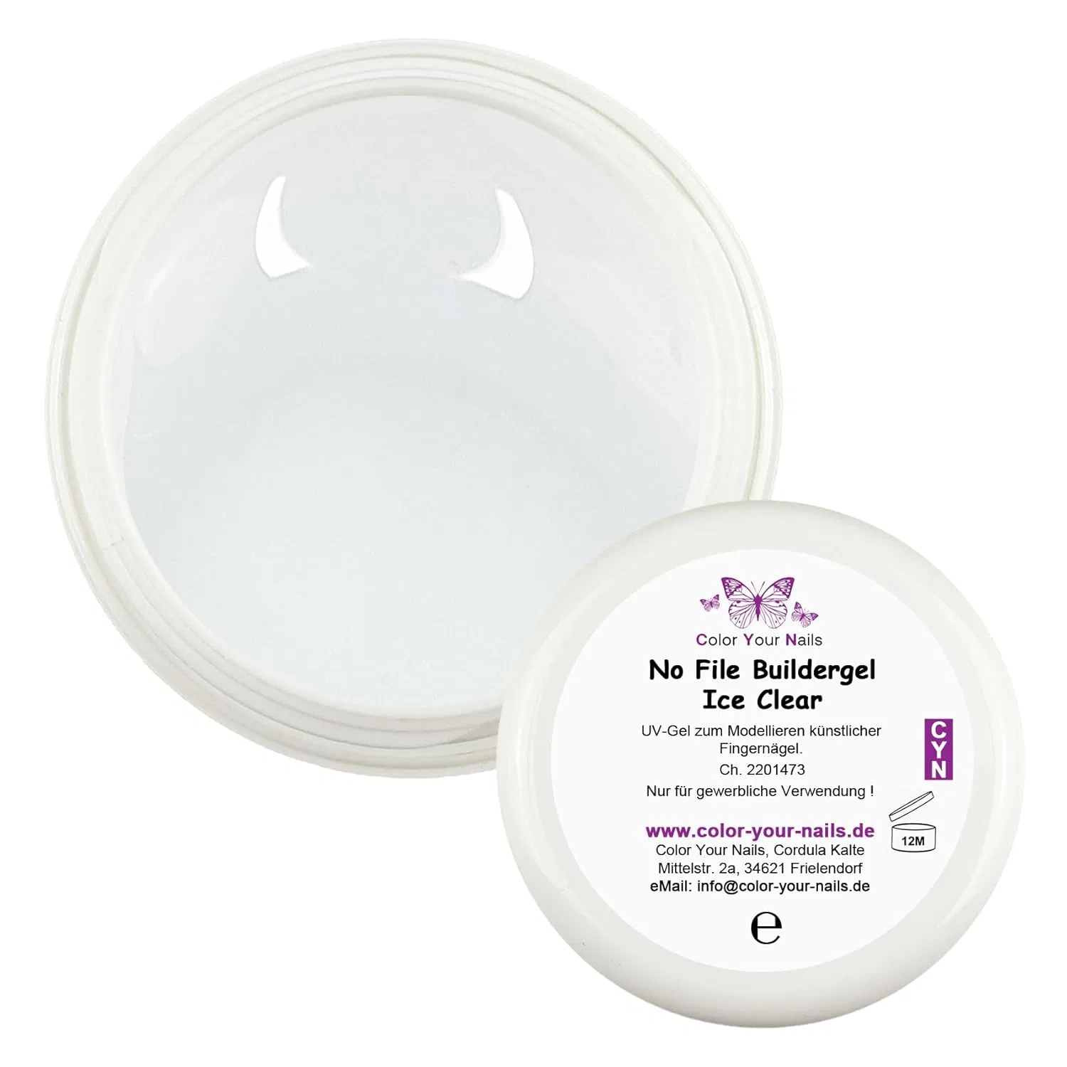 Прозрачный гель для наращивания ногтей No File Builder Gel Ice Clear, 15 г Color Your Nails
