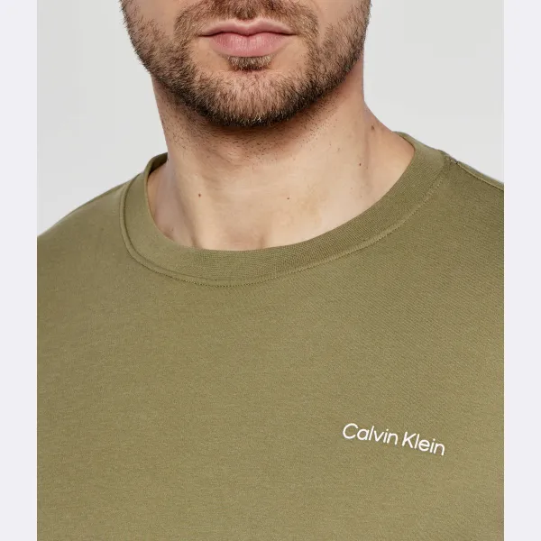 Облегающая футболка Calvin Klein, хаки — фото 4